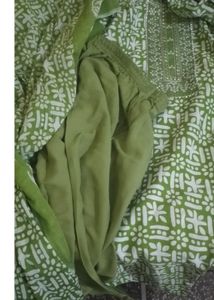 Green Printed Kurta Set