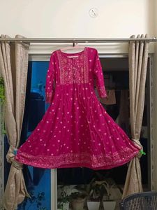 Pink Embroidered Anarkali Dress