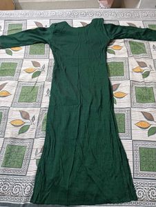 Embroidered Green Maxi Dress