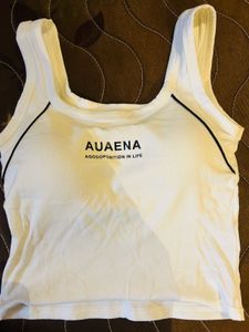 White Ribbed Tank Top