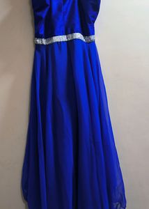 Blue Colour Full Length Gown