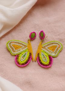 Butterfly Beaded Earrings