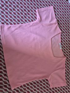 Pink Square Neck Crop Top