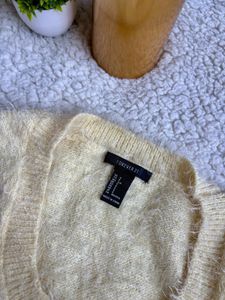 Cozy Knit Butter Yellow Crop Top