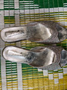 Sparkly Silver Flats