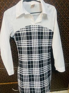 Plaid Mini Shirt Dress