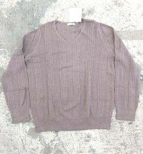 Ribbed V-Neck Sweater