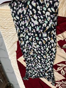 Printed Black Kurti With Bott Neck Design