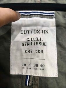 Olive Green Cropped Jacket