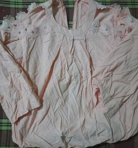 Peach Floral Lace Top