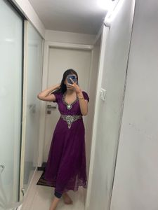 Elegant Purple Ethnic Gown