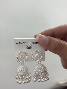 Silver Jhumka Earrings