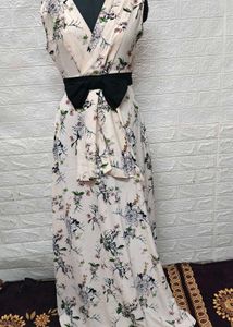 Floral Cream Maxi Dress/Gown