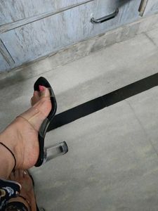 Black Heels with Clear Strap