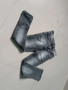 Gray Wash Denim Jeans