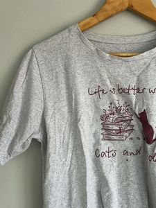 Cats and Books Tee
