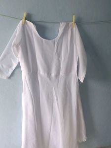 Full White Anarkali