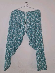 Printed Cotton Harem Pants