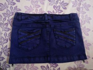 Only Royal Blue Denim Skirt