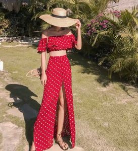 Red Polka Dot Two-Piece Set