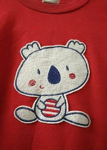 Bby Boy/Girl Red Cloth With Cute Teddy 🧸