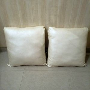 Ivory Off White Leather Cushions