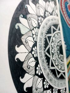Mandala Painting For Wall (A5 Size) &amp; Hair Claw