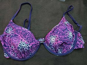 Patterned Purple big 🖤 Bra