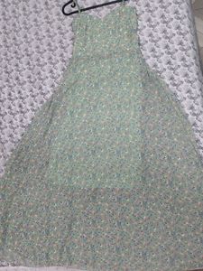 Green Summer Floral Dress 💚