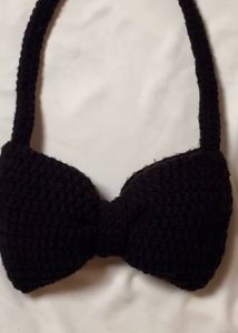 Cute Handmade Crochet Blak Bag