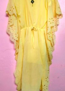 Yellow Ruffle Sleeve Top