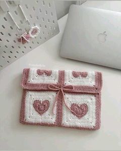Crochet Heart Ipad & Book Cover