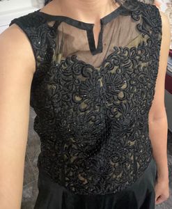 Black Gown With Bottom