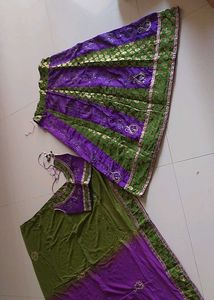 Purple & Green Lehnga Choli