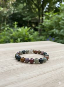 indian agate spiritual healing  Beaded Bracelet