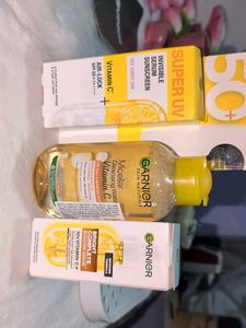 Garnier Micellar Water , Sunscreen And Serum