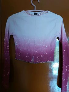 Pink Kawaii Crop Top For WOMENS