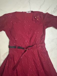 Elegant Maroon Dress