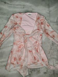 Pink Mesh Top