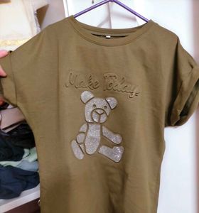 Olive Teddy Tee