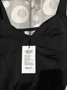 Black fitted corset crop top