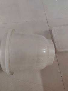 2 Plastic Dabbas For Storage Purpose