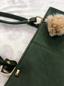 A Very Stylish Dark Green Handbag