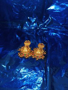 Vintage Gold Jhumka Earrings