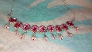 Pink Crystal Statement Necklace