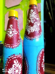 Hand-Painted Decorative Bottles