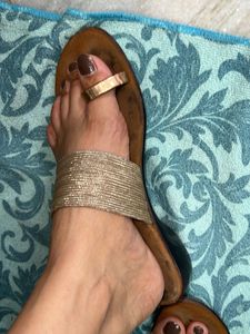Beautiful Golden Sandals