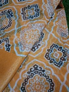 Gold Medallion Print Fabric