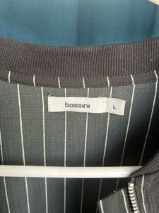 Black Striped Lightweight Jacket
