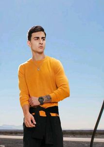 Stylish Yellow Men's Pullover Sweater